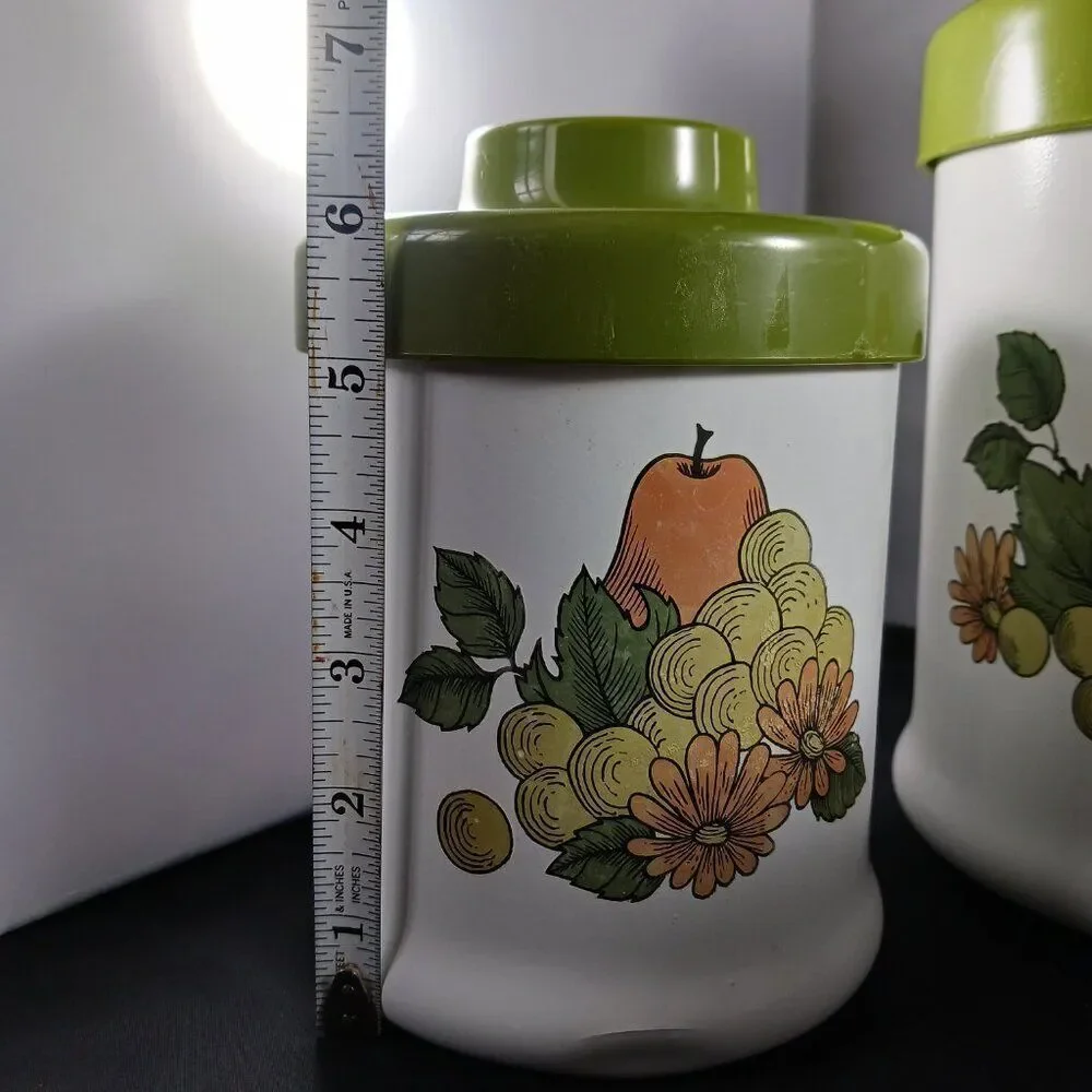 Vintage 70's  MCM 3pc Canister Set